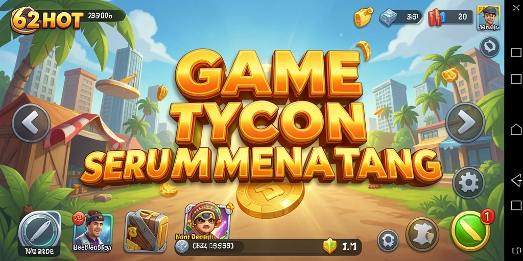 Screenshot gameplay 62HOT menampilkan aktivitas bisnis yang seru.