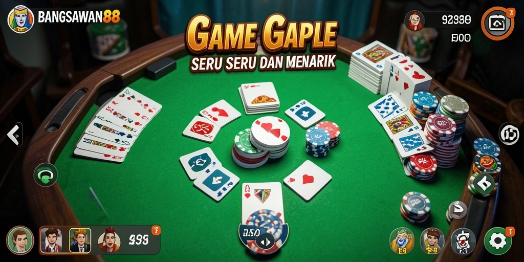 Tampilan gameplay seru Gaple di BANGSAWAN88