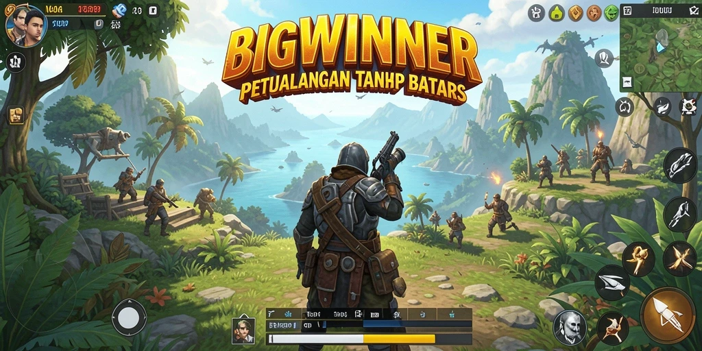 Tampilan gameplay seru di dunia terbuka BIGWINNER.