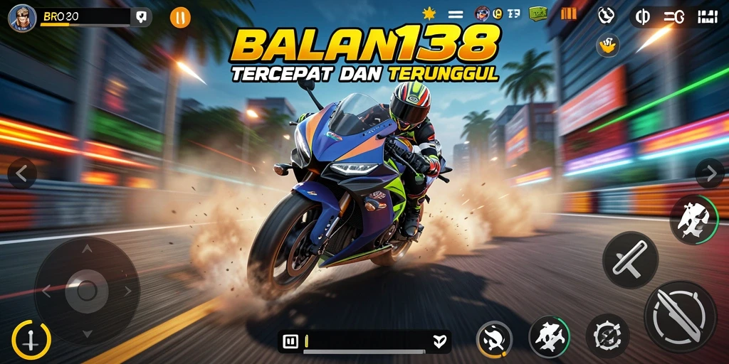 Tampilan aksi balapan motor yang mendebarkan di BRO138.