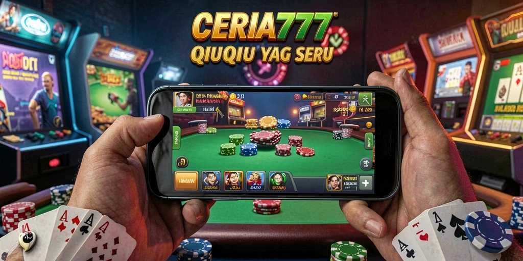 Tampilan gameplay CERIA777 dengan kartu QiuQiu yang menarik.