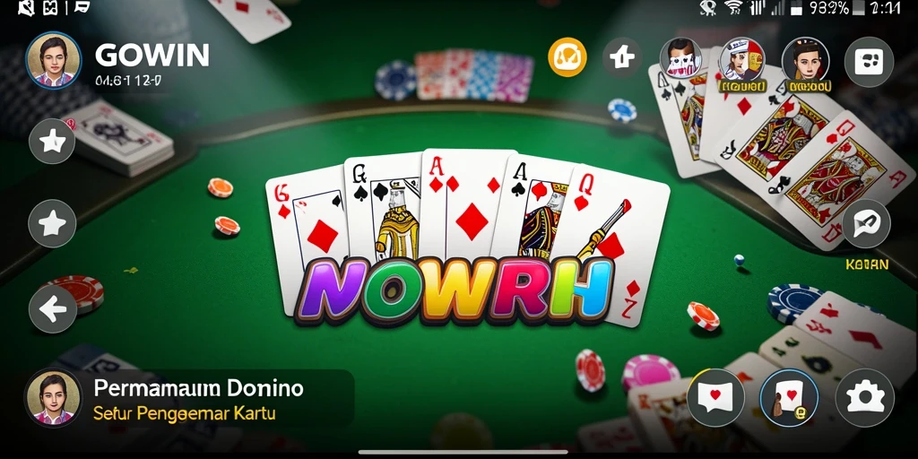 Tampilan utama GOWIN menampilkan gameplay seru permainan Domino.