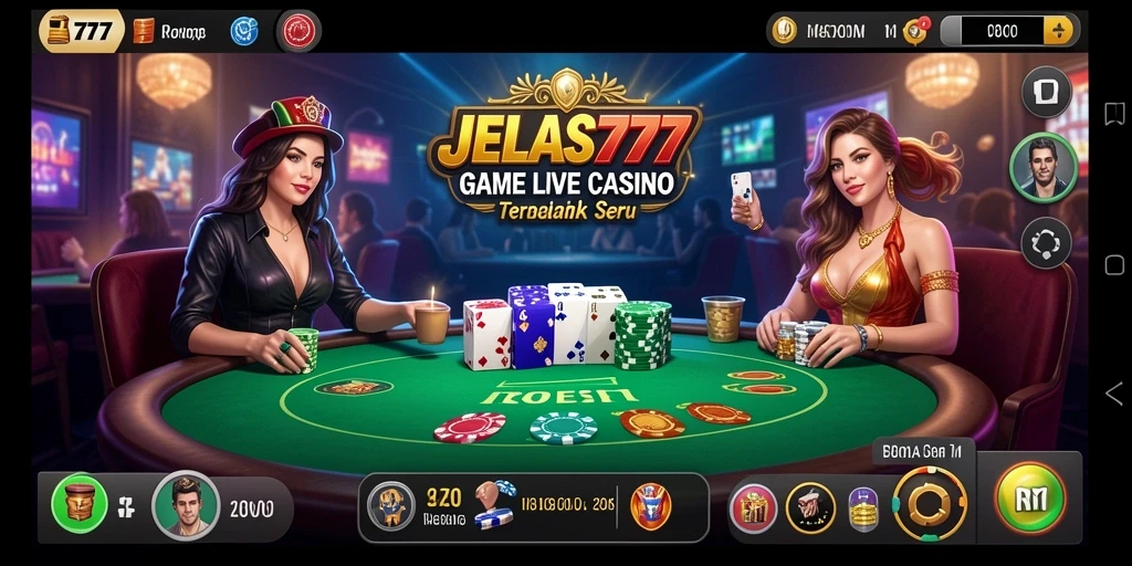 Tampilan gameplay intens dan seru di JELAS777 Live Casino.