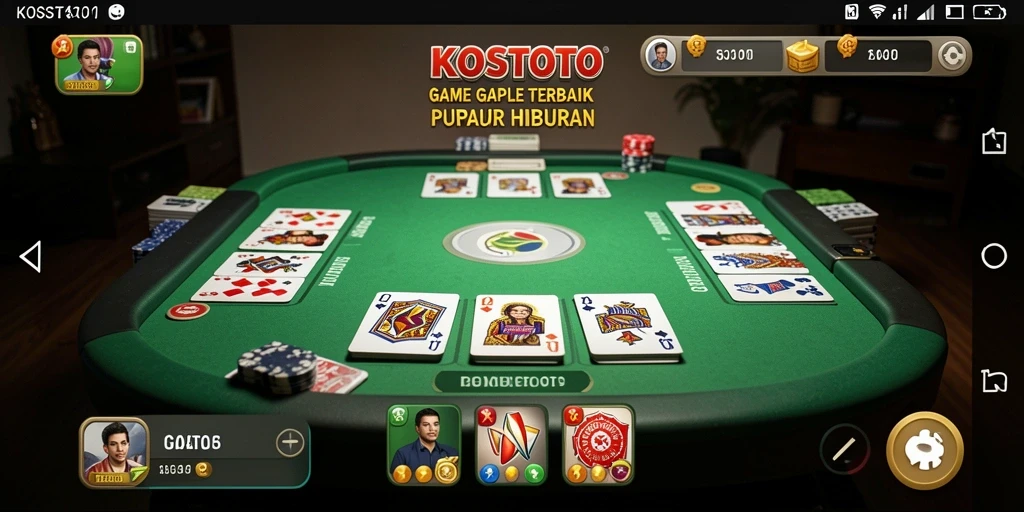 Tampilan gameplay Gaple yang seru dan interaktif di KOSTOTO.