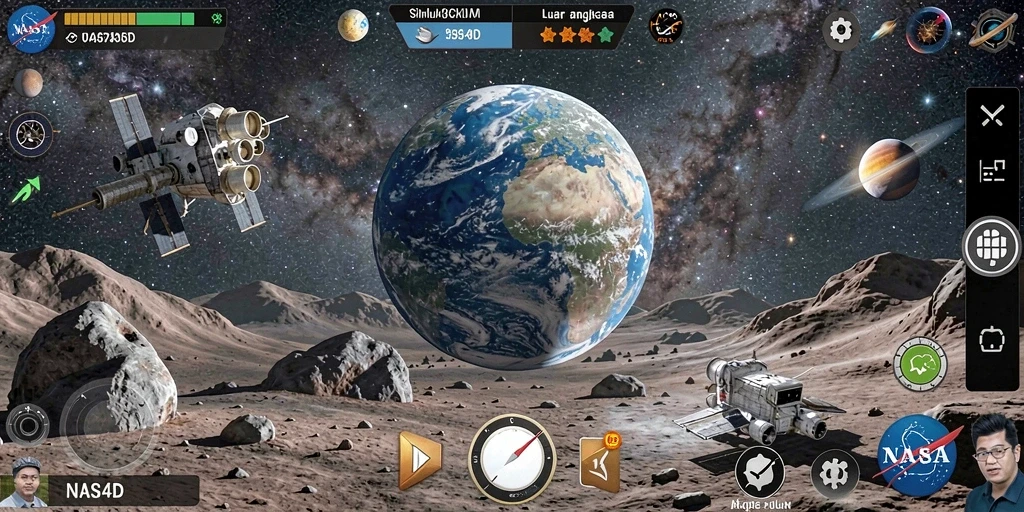 Tampilan gameplay <strong>NASA4D</strong> yang memukau dalam eksplorasi luar angkasa.