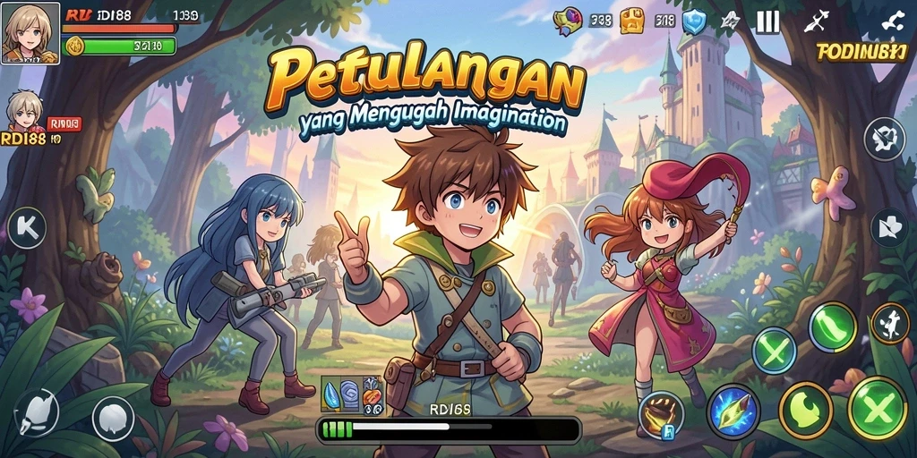 Tampilan gameplay RDI88 yang menakjubkan dengan karakter Anime.