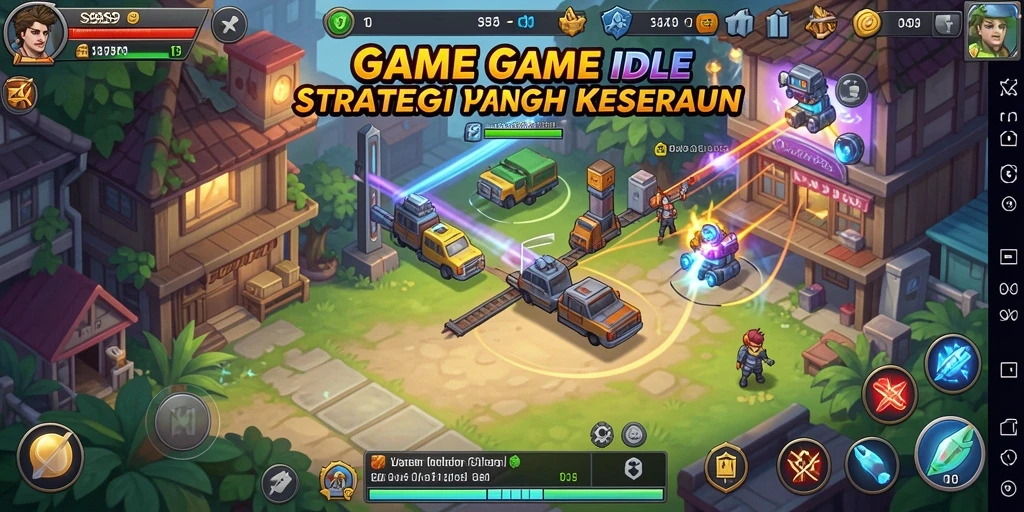 Screenshot gameplay S9S9 yang menunjukkan aksi Idle yang megah.