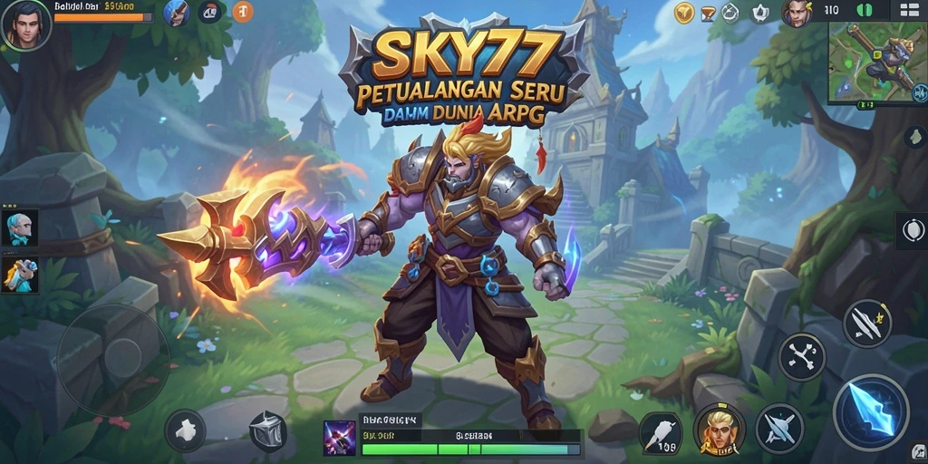 Screenshot menampilkan karakter beraksi dalam dunia fantastis ARPG.